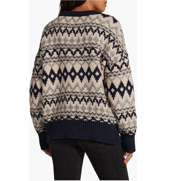 Favorite Daughter Sweater & Hat Set, Blue-Grey Fair Isle, NWT, Size M - Picture 5 of 10